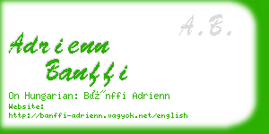 adrienn banffi business card